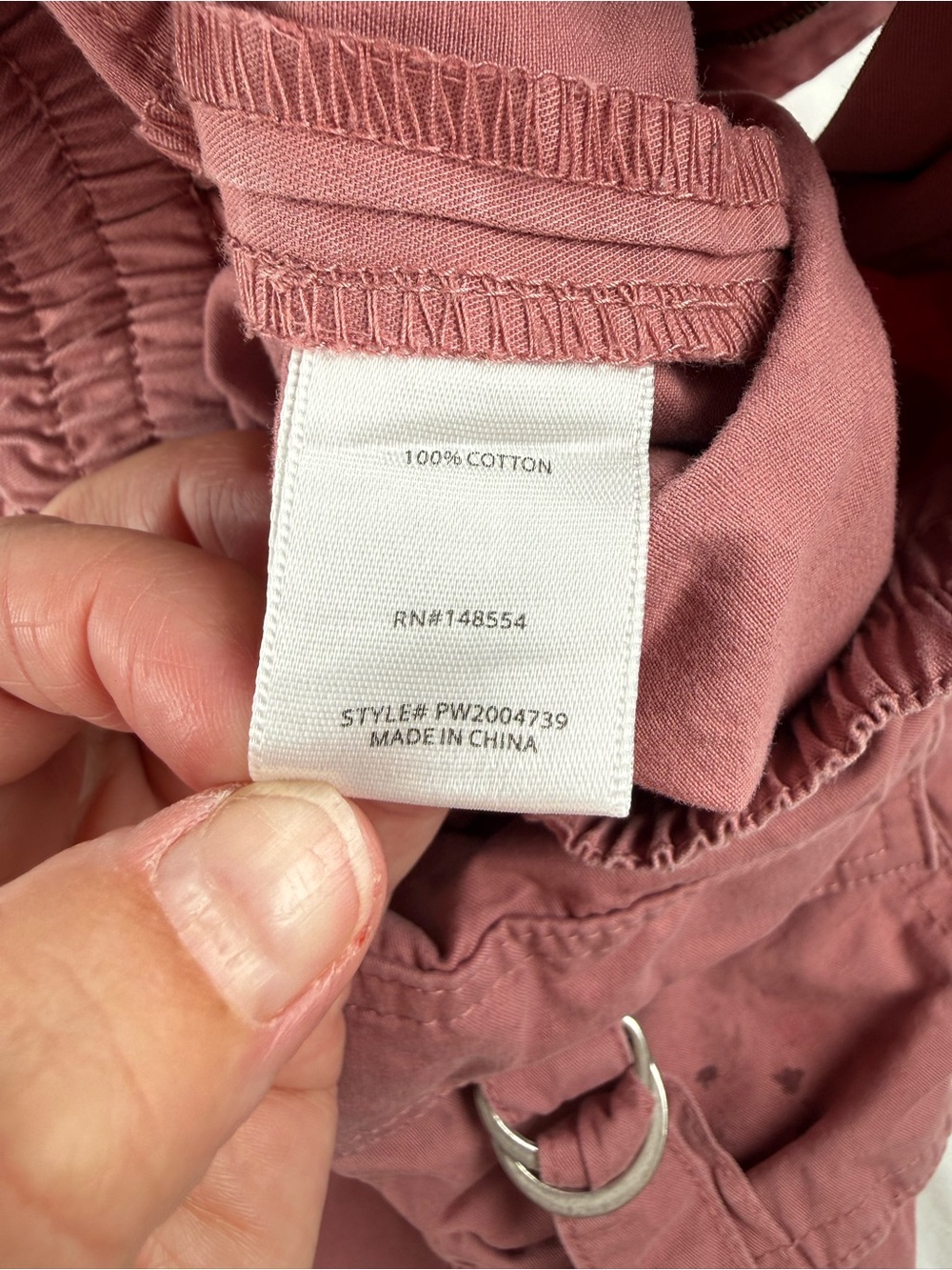 Indigo Rising Women's Utility Cargo Shorts in Dusty Rose - Picture 5 of 6